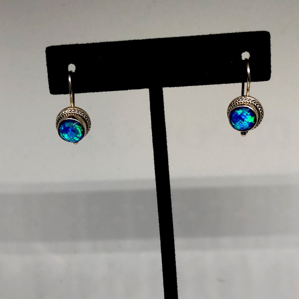 Pierce sterling silver, Gilson opal Sarda earrings